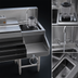 Thumbnail image #4 for Spec-Bar CCS-66-4 66 Inch Underbar Ice Bin / Cocktail Station with Blender Station