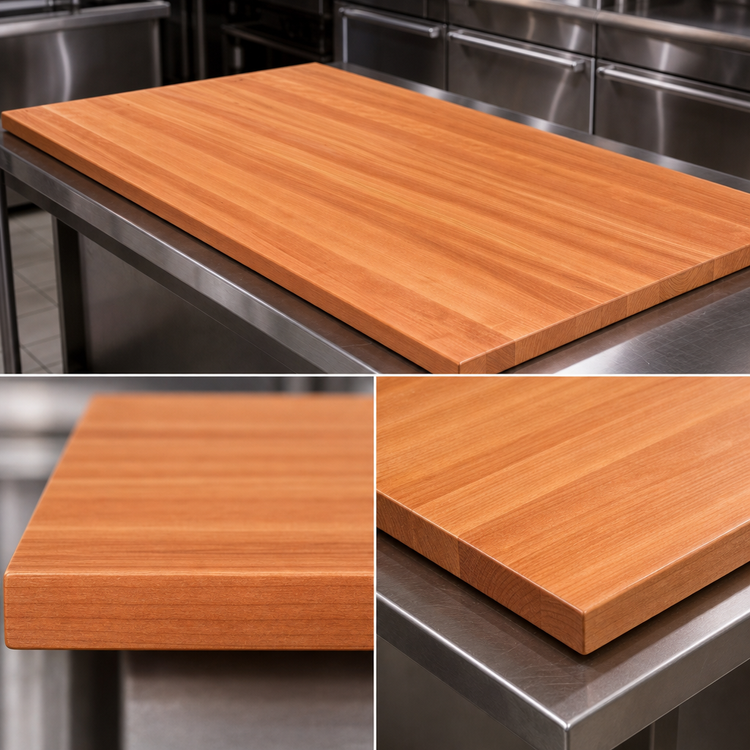 Product image #4 for Boos Block American Cherry Kitchen Countertop, 108 x 38 x 2-1/4 Inch, Full-Length Edge Grain, Varnique Finish