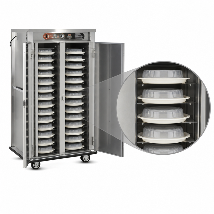 Product image #5 for FWE E-Series Dual-Temp Electric Banquet Cart for 90-108 Covered 11-Inch Plates
