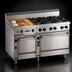Thumbnail image #4 for Bistro 60-Inch Gas Restaurant Range with 4 Open Burners, 36-Inch Griddle, 24-Inch Space-Saver Oven and 36-Inch Oven