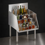 Thumbnail image #4 for Perlick Corporation Top Shelf TS24LS Modular Stainless Steel 24-Inch 5-Step Freestanding Liquor Bottle Display Unit