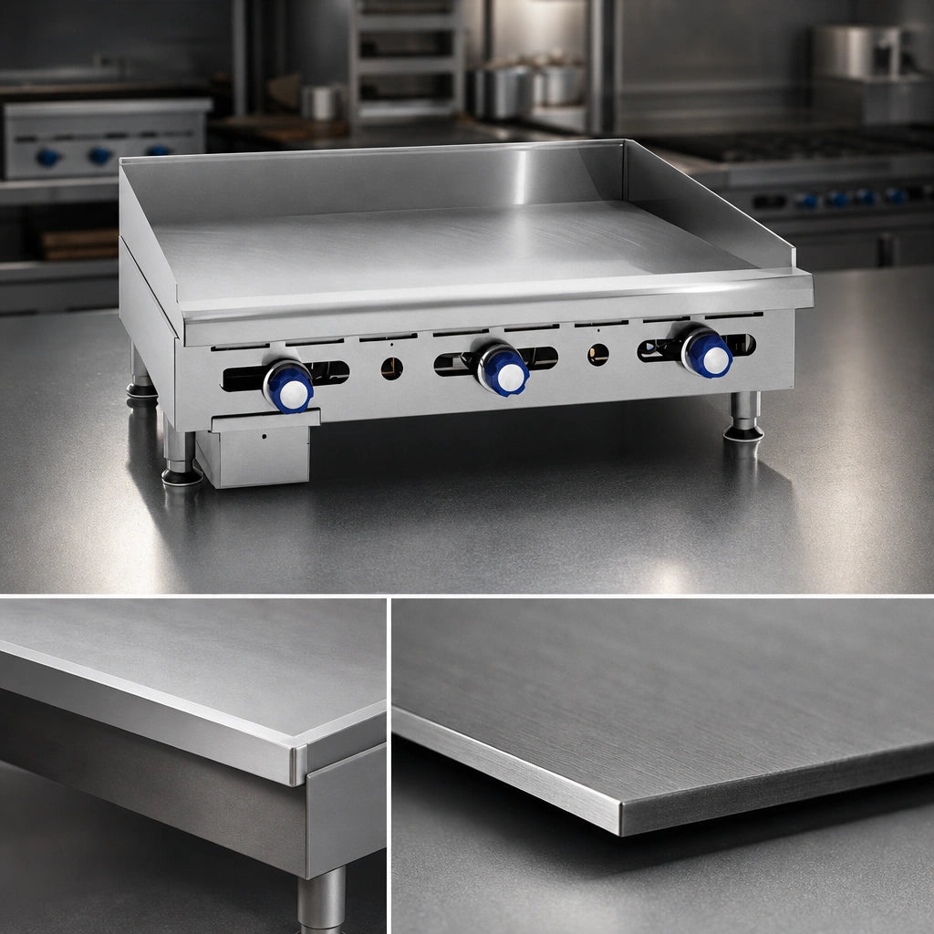 3/4-Inch Polished Steel Griddle Plate
