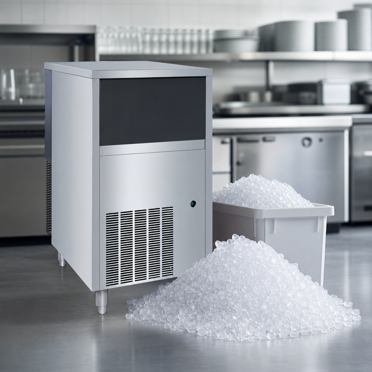 Product image #4 for Manitowoc Nugget Ice Maker with 30 lb Bin, Air-Cooled, Self-Contained Condenser, Stainless Steel, 145 lb/Day