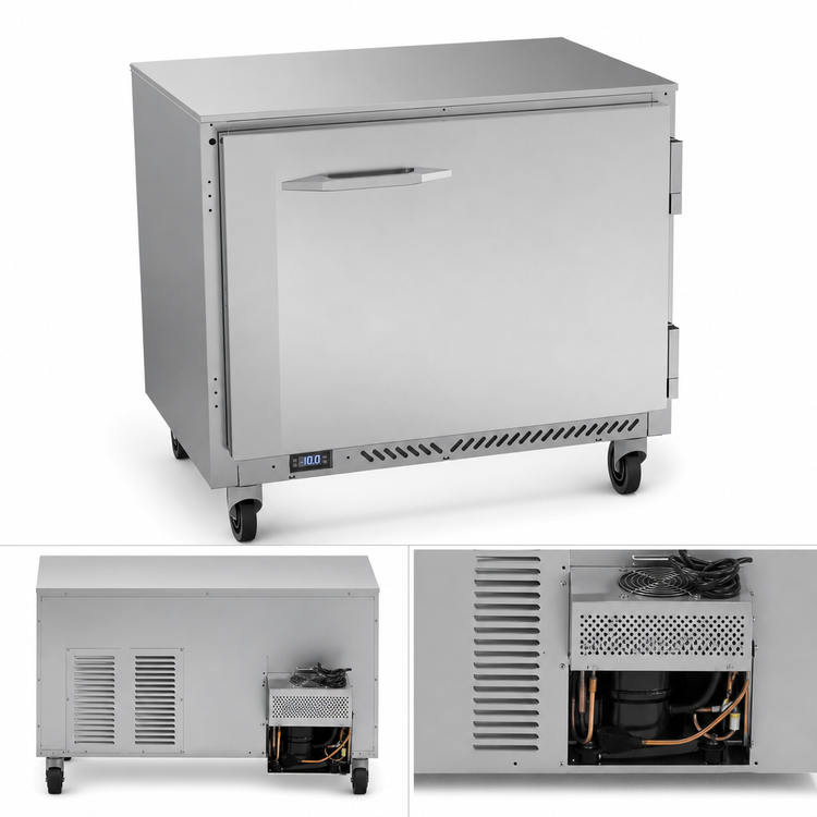 Product image #4 for Victory Refrigeration VUF36HC 36-Inch One-Section Undercounter Freezer, Rear-Mounted Self-Contained
