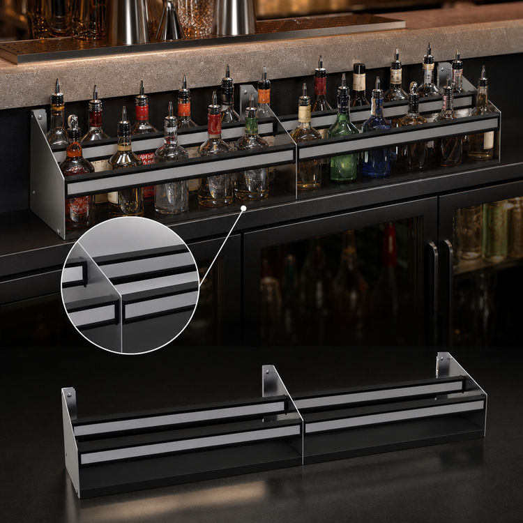 Product image #4 for Glastender 53-Inch Underbar Double Speed Rail, Stainless Steel