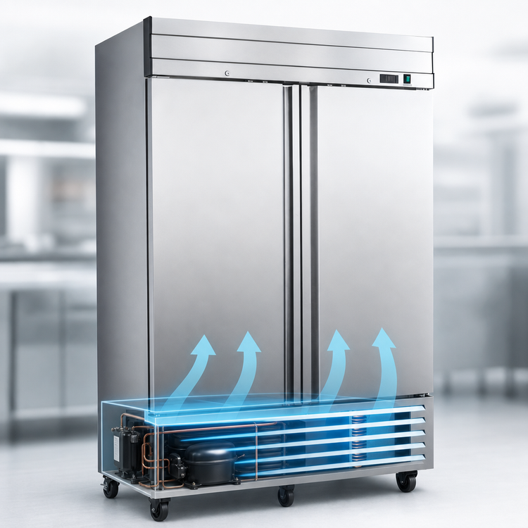 Product image #4 for Maxx Cold V-Series 42 Cu. Ft. Two-Section Reach-In Freezer