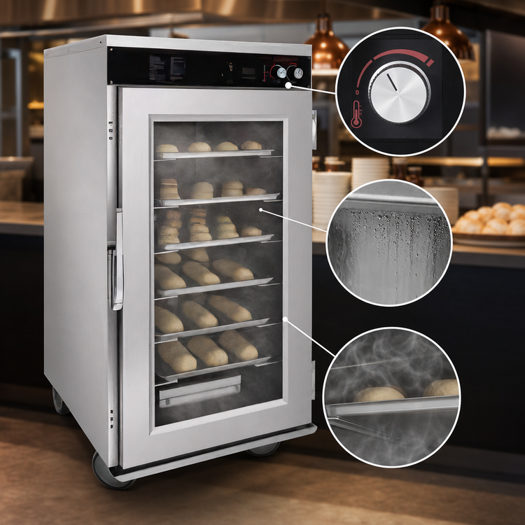 Product image #4 for Hatco Flav-R-Savor Tall Humidified Pass-Through Holding Cabinet with 2 Lexan Doors, 17 Full-Size Pan Capacity