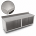 Thumbnail image #4 for John Boos 96-Inch x 24-Inch Stainless Steel Work Table with Open Front Cabinet Base and 5-Inch Backsplash