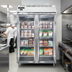 Thumbnail image #3 for Continental Refrigerator D2FSNSSGD Designer Line 2-Section Shallow Depth Reach-In Display Freezer with Glass Doors