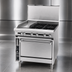 Thumbnail image #4 for Titan JTRH-24G-2-36 Heavy Duty 36-Inch Gas Range with 2 Open Burners and 24-Inch Griddle