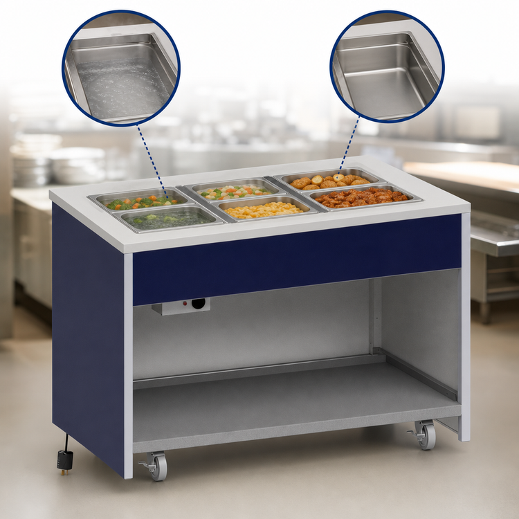 Product image #4 for Atlas Metal INFH-6 Six Pan Mobile Electric Hot Food Unit