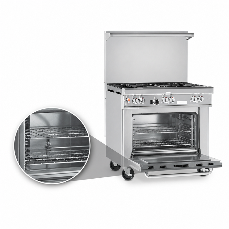 Product image #4 for Southbend Ultimate 36-Inch Gas Restaurant Range with 5 Open Burners and Standard Oven