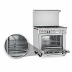 Thumbnail image #4 for Southbend (Middleby) Ultimate 4366D 36-Inch Commercial Gas Range with 5 Open Burners, Standard Oven, Stainless Steel, 224,000 BTU