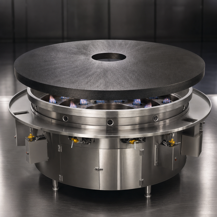 Product image #4 for Town Equipment 60-Inch Diameter Gas Mongolian Barbecue Range with Cast Iron Top and 10 Burners