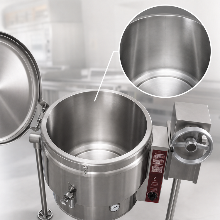 Product image #4 for Crown ELT-20F Electric Full-Jacket Tilting Steam Kettle, 20 Gallon