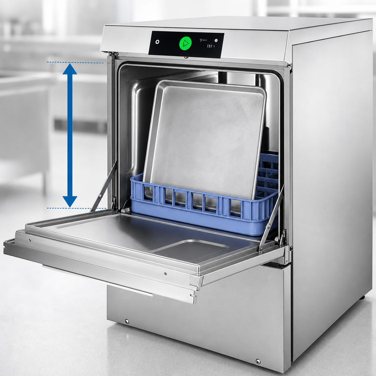 Product image #4 for Hobart LXn High-Temperature Sanitizing Undercounter Dishwasher, 17-Inch Door Opening, 32 Racks/Hour