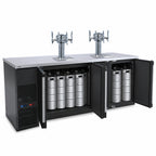 Thumbnail image #4 for Micro Matic USA Pro-Line MBB78BC-E-B 80-Inch Dual-Temperature Three-Section Beverage Station Beer Dispenser, 12-Keg, 8-Faucet, Black Exterior