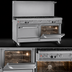 Thumbnail image #4 for Southbend Ultimate 60-Inch Gas Restaurant Range with 10 Open Burners, Convection Oven, and Cabinet Base