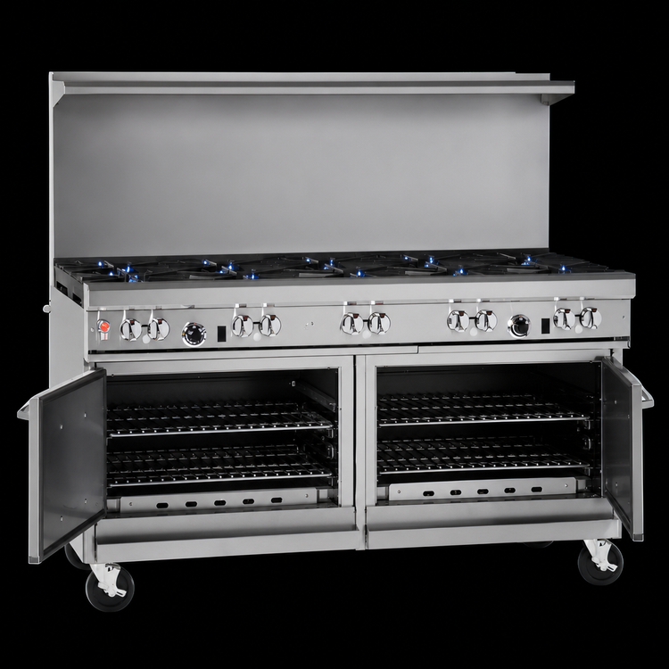 Product image #4 for Southbend Ultimate 60-Inch Gas Restaurant Range with 9 Open Burners and 2 Cabinet Bases