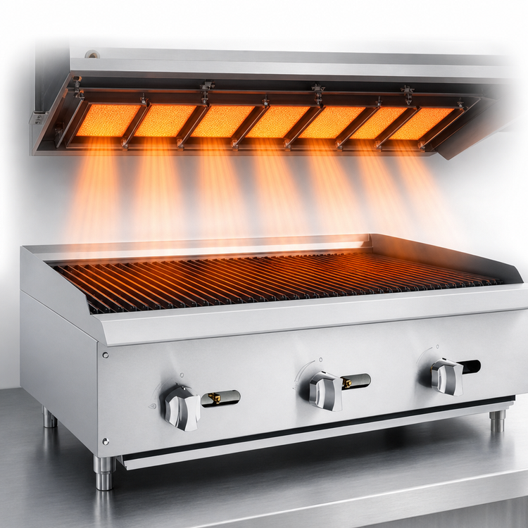 Product image #5 for 36-Inch Natural Gas Countertop Charbroiler with Manual Controls