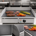 Thumbnail image #4 for Omcan Stainless Steel Countertop Electric Griddle with Cast Iron Cooking Surface, 21.75 x 13.75 Inches, 3 kW, 220V
