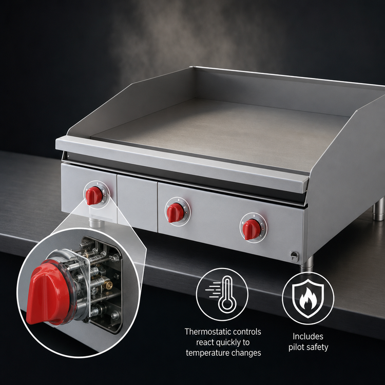 Product image #4 for Lang LG Series 48-Inch Gas Countertop Griddle with 1-Inch Smooth Steel Plate
