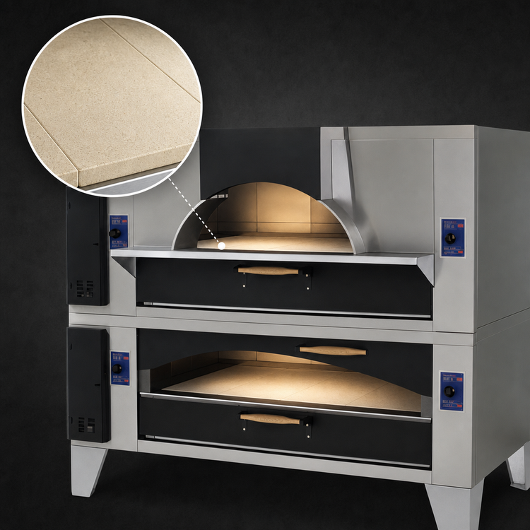 Product image #4 for Bakers Pride IL Forno Classico FC-616/Y-600BL Double-Stack Gas Pizza Deck Oven
