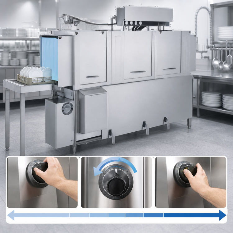 Product image #4 for Jackson AJ-86CS Vision Series Steam-Heated Rack Conveyor Dishwasher, High-Temp Sanitizing, 287 Racks/Hour
