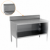 Thumbnail image #4 for John Boos Open Front Cabinet Base Stainless Steel Work Table, 72 Inch W x 30 Inch D, 14 Gauge Top, 5 Inch Backsplash