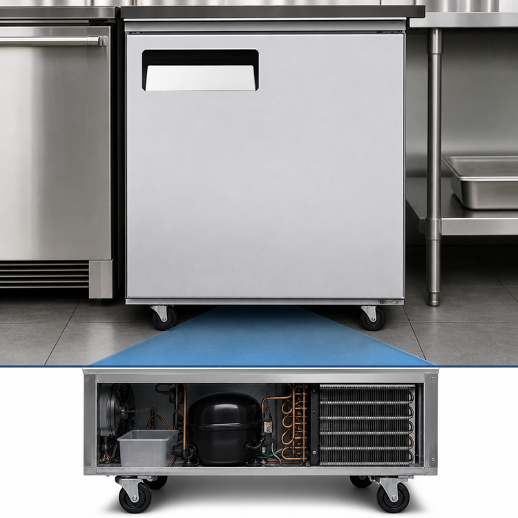 Product image #5 for Juneau 27-Inch Undercounter Reach-In Freezer, 3.4 Cu. Ft., Solid Door