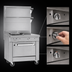Thumbnail image #4 for Southbend Platinum Heavy Duty 36-Inch Gas Range with Two 18-Inch French Hot Tops and Cabinet Base