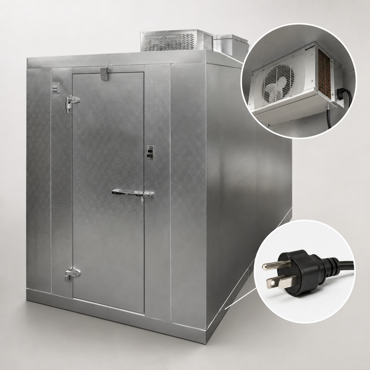 Product image #4 for Norlake Kold Locker 6' x 8' x 7'4" H Indoor Floorless Walk-In Cooler with R290 Capsule Pak Refrigeration, 115V