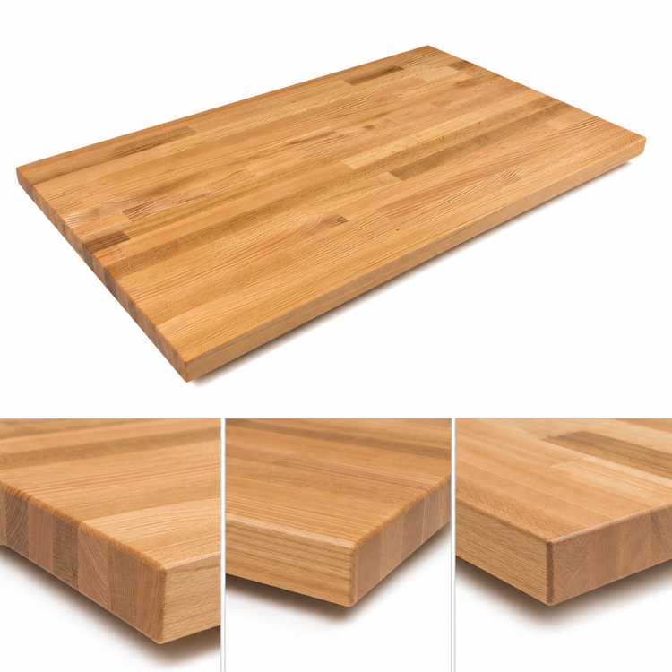 Product image #4 for John Boos Appalachian Red Oak Blended Edge Grain Island Countertop, 60" x 38" x 1-1/2", Penetrating Oil Finish
