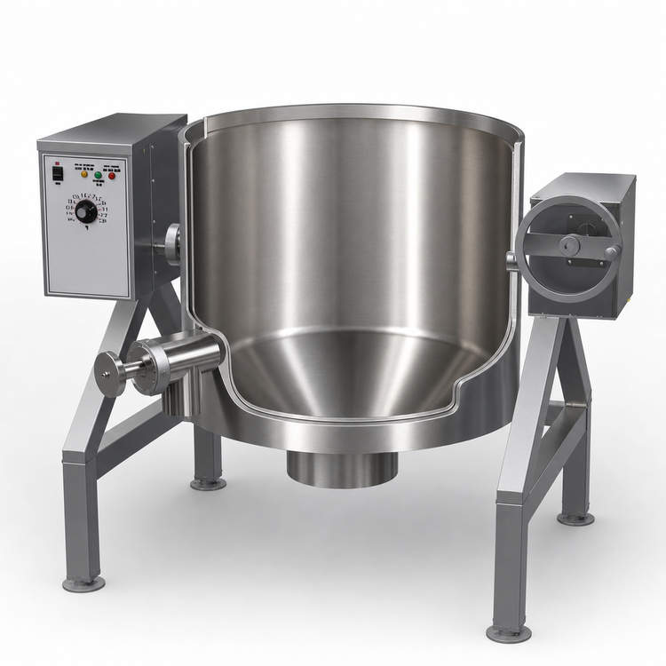 Product image #4 for AccuTemp Edge Series 30-Gallon Gas Self-Contained Tilting Steam Kettle, 2/3 Jacketed