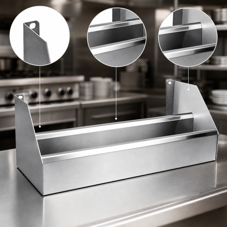 Product image #4 for CHOICE 14 Inch x 10 Inch Double Stainless Steel Speed Rail