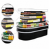 Thumbnail image #4 for Turbo Air 48-Inch Open Curved Self-Serve Island Refrigerated Display Merchandiser, 28.8 Cu. Ft., 3-Tier, Black