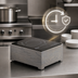Thumbnail image #4 for Aspen Single-Burner Rectangular Countertop Induction Cooktop with Glass Top, Oak Wood Gray Wash