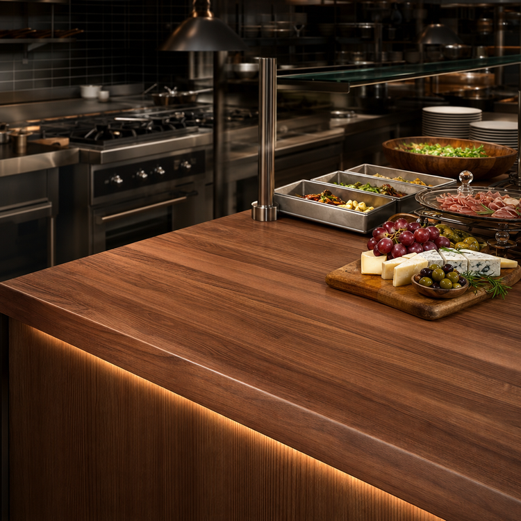 Product image #4 for Boos Block American Black Walnut Full-Length Edge Grain Kitchen Countertop, 48 x 27 x 3 Inches