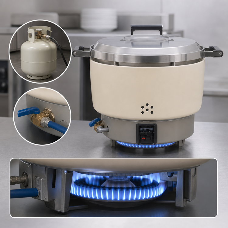 Product image #4 for Rinnai 55-Cup Uncooked Capacity Propane Gas Countertop Rice Cooker