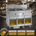 Thumbnail image #4 for Imperial Triple Battery Electric Floor Fryer with 3 50-Lb Tanks, Built-In Filter System and Dump Station