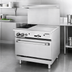Thumbnail image #4 for Heavy Duty 36-Inch Natural Gas Restaurant Range with 2 Open Burners, 24-Inch Right-Side Griddle, and Standard Oven
