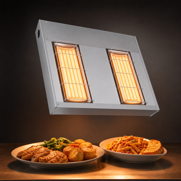 Product image #4 for Hatco Ultra-Glo 48-Inch Unlighted Double Ceramic Infrared Strip Heat Lamp Food Warmer