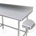 Thumbnail image #4 for 108-Inch x 30-Inch Stainless Steel Work Table with 5-Inch Backsplash