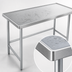 Thumbnail image #4 for Advance Tabco 84-Inch x 24-Inch 14-Gauge 304 Stainless Steel Work Table with Open Galvanized Base and Non-Drip Edge
