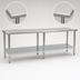 Thumbnail image #4 for Eagle Budget Series 108 Inch x 24 Inch Flat Top 430 Stainless Steel Work Table with Adjustable Galvanized Undershelf