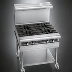 Thumbnail image #4 for Imperial (Middleby) Spec Series IHR-2-18-M 18-Inch Countertop Gas Add-A-Unit Range with 2 Open Burners, Stainless Steel, 70,000 BTU