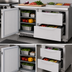 Thumbnail image #5 for Turbo Air PRO Series 48.25-Inch Two-Section Front-Breathing Undercounter Refrigerator with Door and Drawers