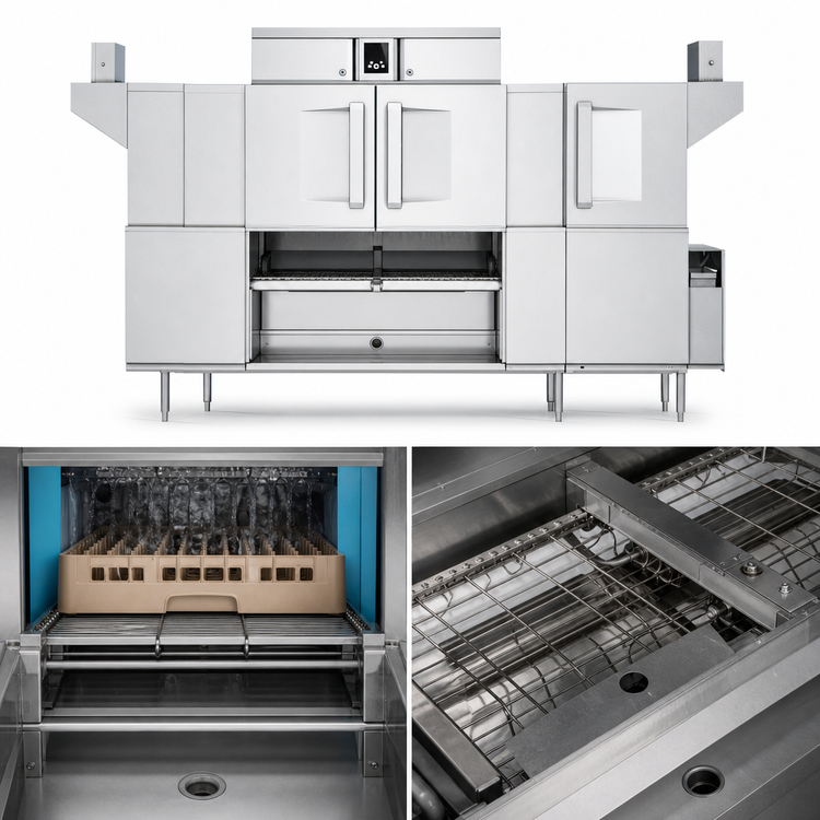 Product image #4 for Hobart CL86-ADV Advansys High Temperature Electric Rack Conveyor Dishwasher