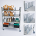 Thumbnail image #4 for Cambro Camshelving Premium Mobile Flex Station Unit with 4 Solid Shelves, 24 x 48 x 67 Inches, Speckled Gray