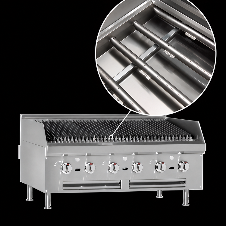 Product image #4 for Southbend HDCL-48 48-Inch Countertop Gas Charbroiler with Lava Rock Briquettes